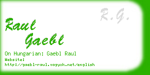raul gaebl business card